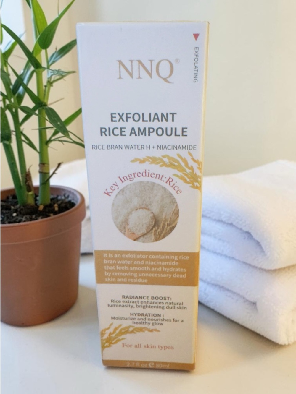 Exfoliant Rice Ampoule - Cream/Gold